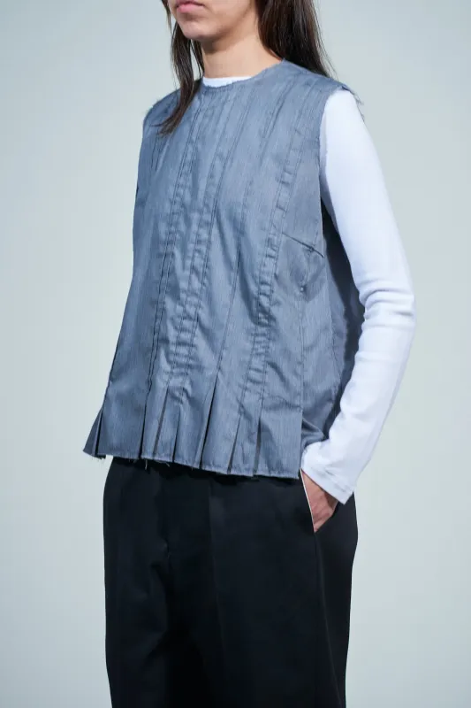 CF.22.05.03.02 PLEAT TOP poly/cotton grey made by Camiel Fortgens