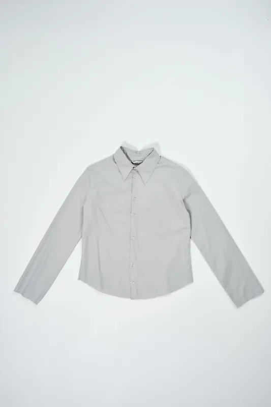 CF.22.04.01.04 FITTED SHIRT mesh wool light grey sold by Camiel Fortgens