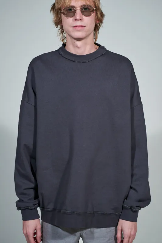 CF.22.02.01.01 CREW NECK medium sweat grey green made by Camiel Fortgens