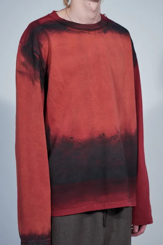 CF.22.01.04.04 PAINTED BIG TEE LS heavy jersey red/black sold by Camiel Fortgens