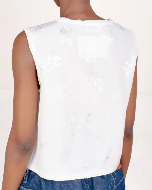 CF.21.05.01.03 SQUARE TOP flower jacquard off-white made by Camiel Fortgens