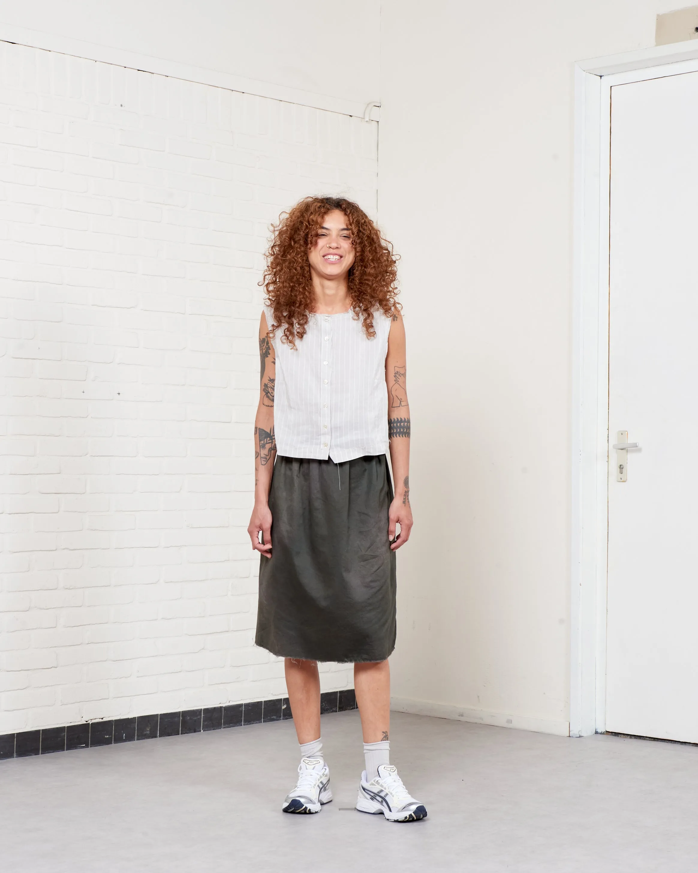 CF.21.05.01.02 SQUARE TOP linen shirting grey/white stripe sold by Camiel Fortgens product image thumbnail 5