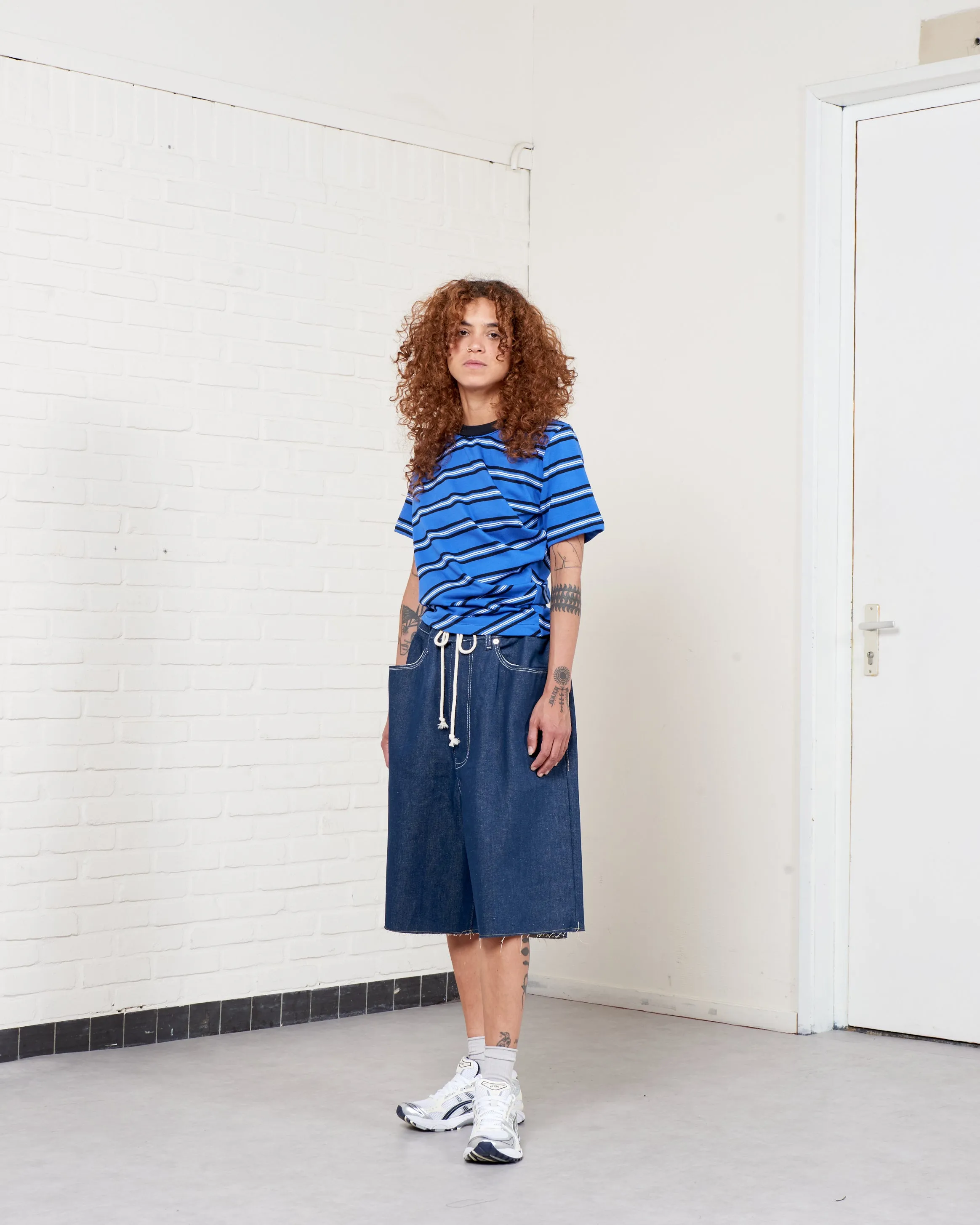 CF.21.01.04.03 TWISTED NORMAL TEE rib jersey blue/black/white stripe sold by Camiel Fortgens product image thumbnail 2