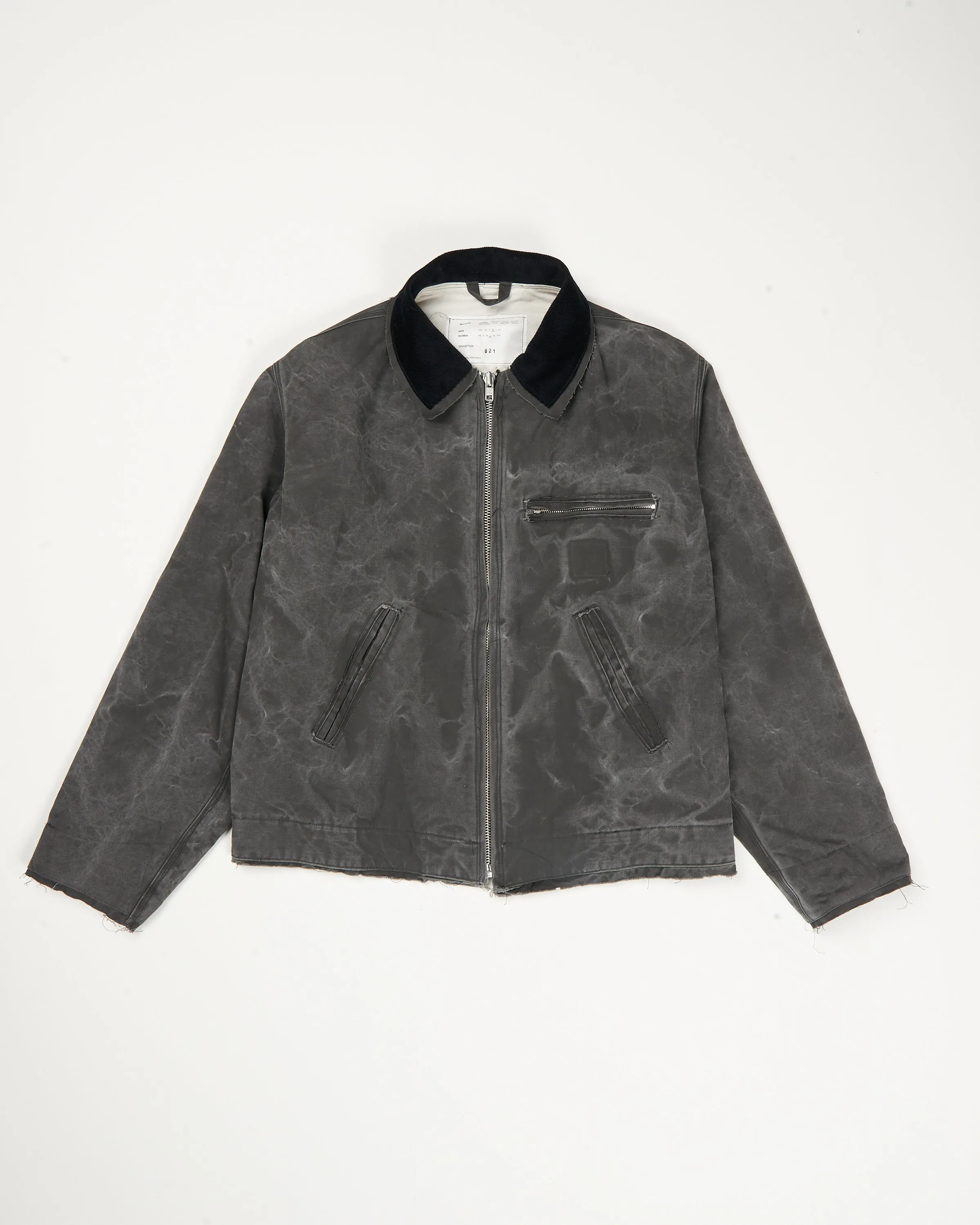 CF.21.10.01.02 WORKER JACKET washed canvas black vintage wash sold by Camiel Fortgens product image thumbnail 2