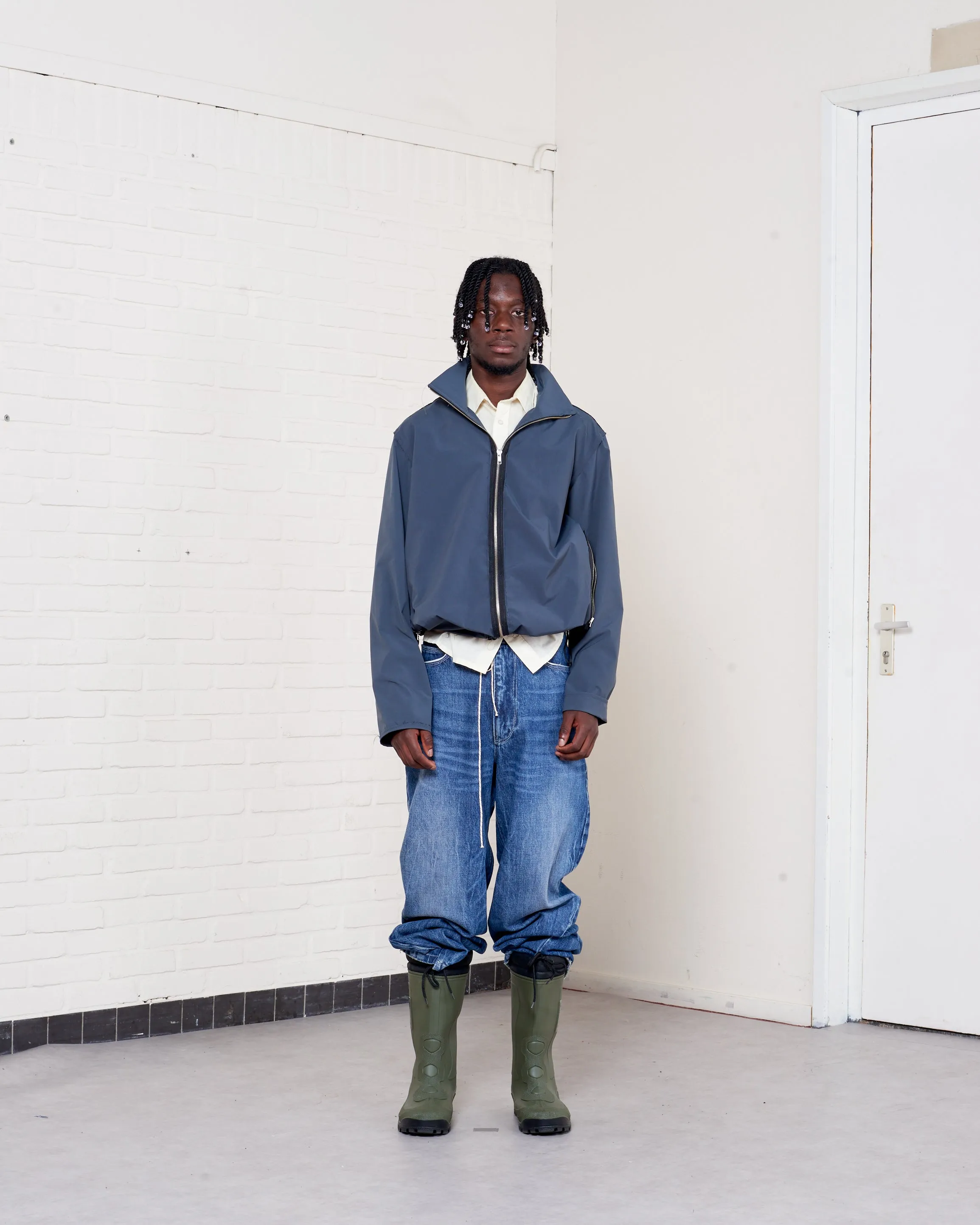 CF.21.09.02.01 TRACK JACKET technical nylon petrol sold by Camiel Fortgens product image thumbnail 4