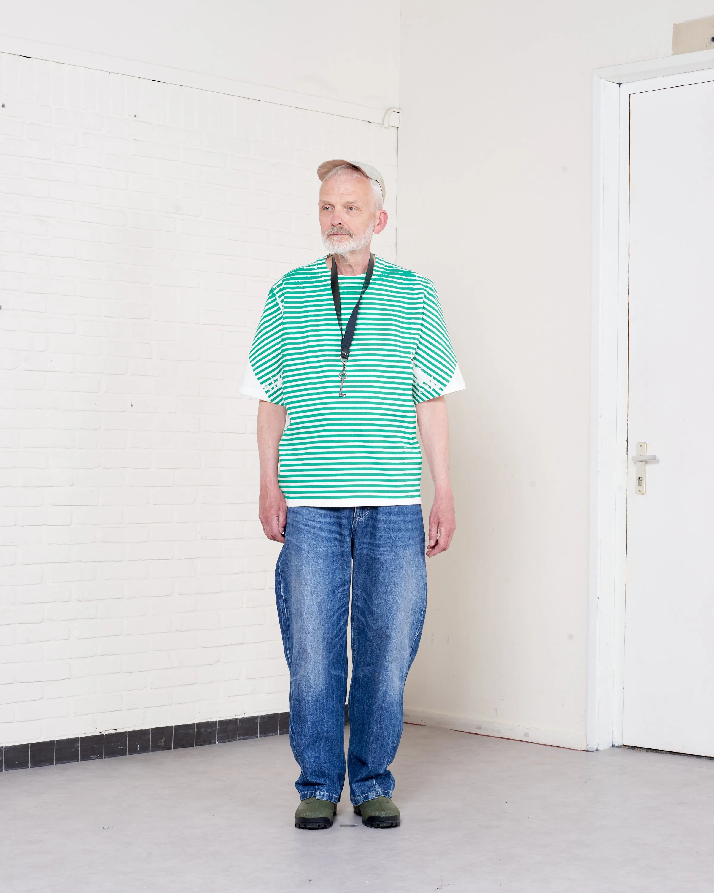 CF.21.01.05.05 BIG TEE heavy jersey green/white stripe sold by Camiel Fortgens product image thumbnail 3