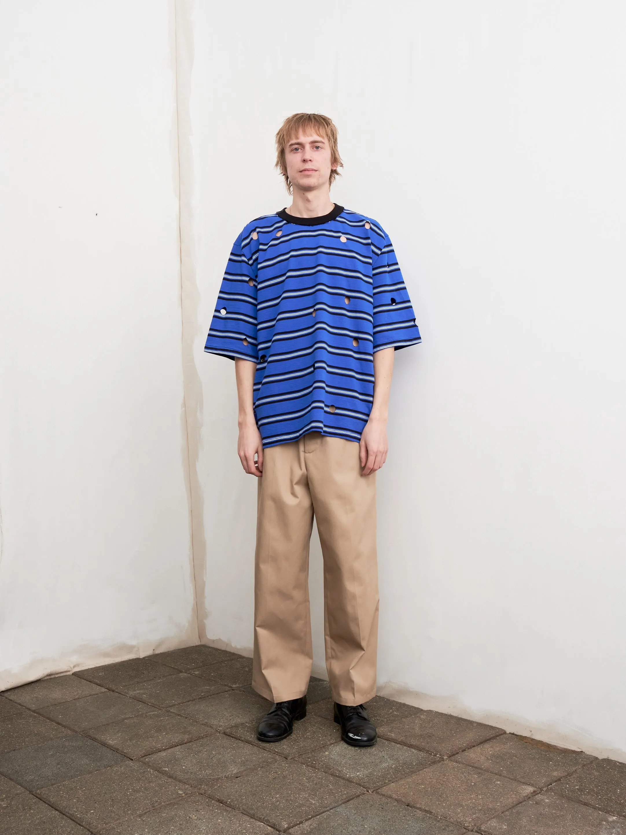 CF.21 RESEARCH HOLES TEE RIB JERSEY BLUE/BLACK/WHITE STRIPE sold by Camiel Fortgens product image thumbnail 5