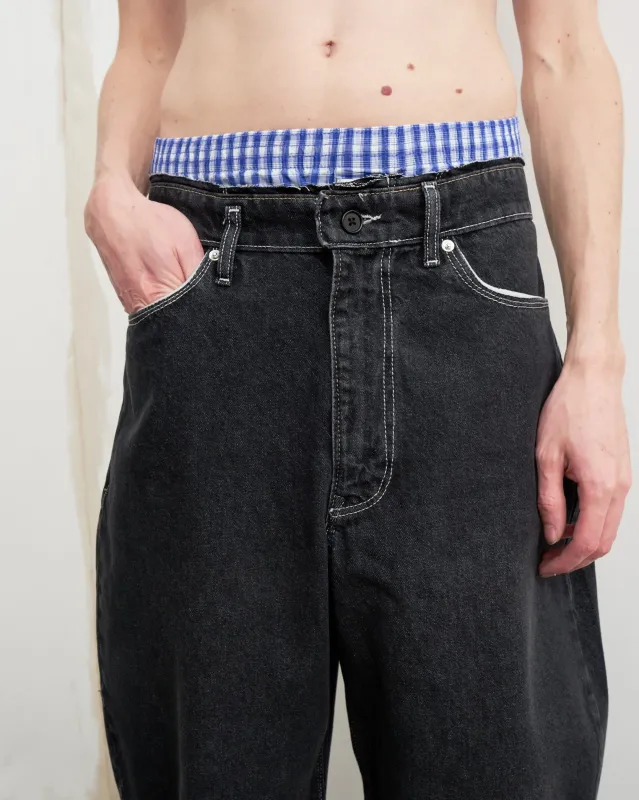 CF. EXCLUSIVE CROPPED WOBBLY JEANS black made by Camiel Fortgens