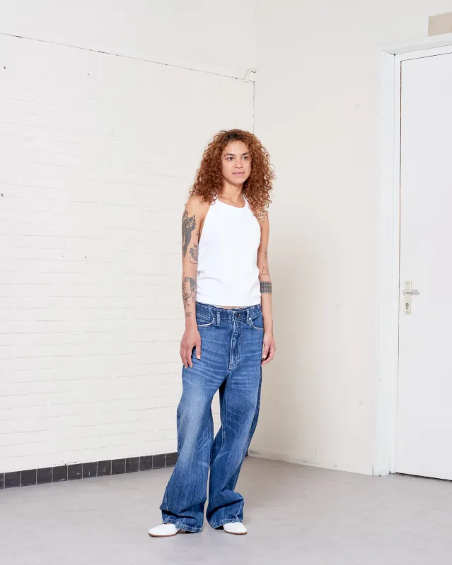 CF.21.01.01.01 HALTER TOP rib jersey white made by Camiel Fortgens