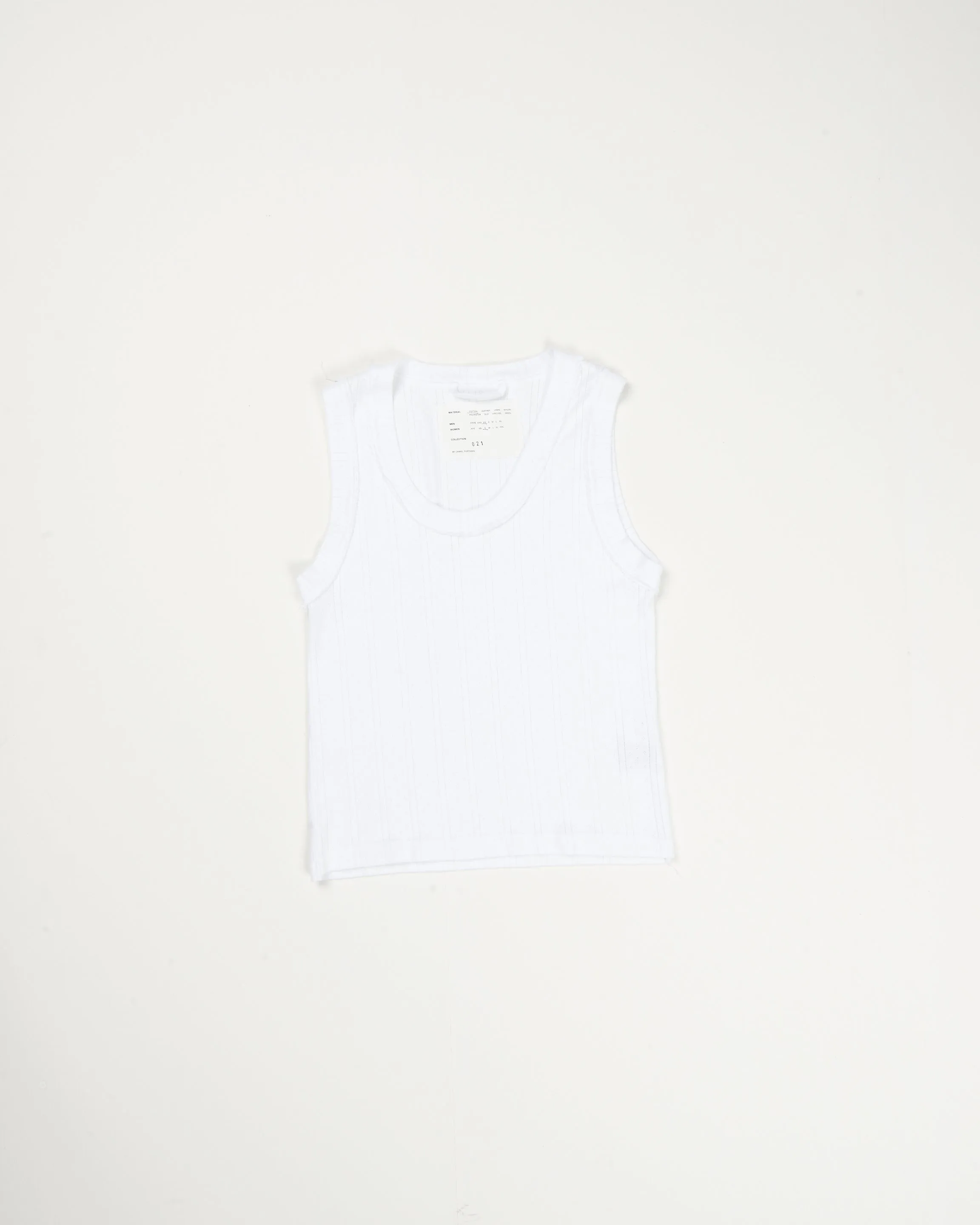 CF.21.01.02.01 TANK TOP ajur rib white sold by Camiel Fortgens product image thumbnail 2