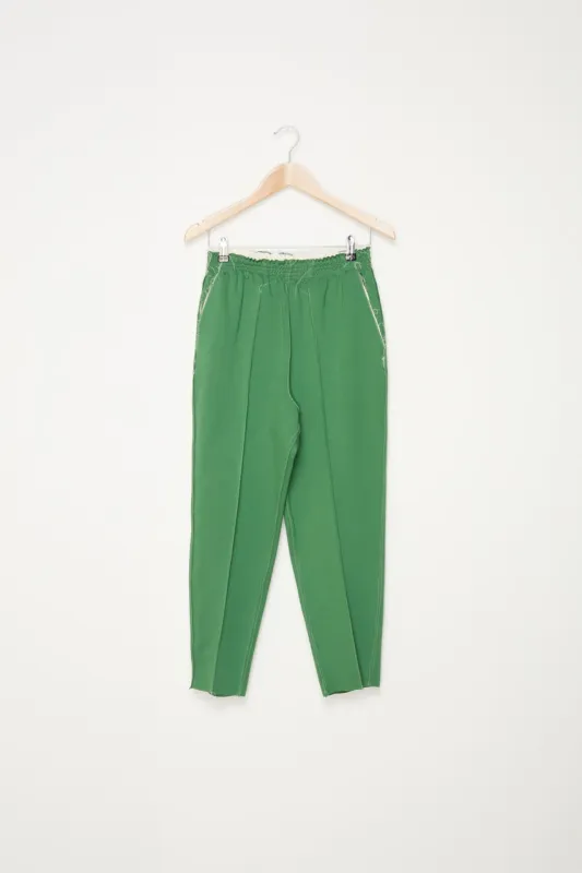CF.18.02.06.01 TRACK PANTS PUNTA JERSEY GREEN made by Camiel Fortgens