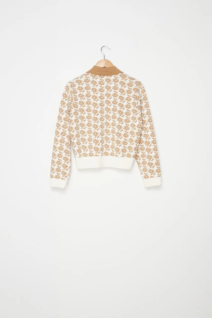 CF.18.03.02.01 FITTED 70S CARDIGAN off-white brown sold by Camiel Fortgens product image thumbnail 2