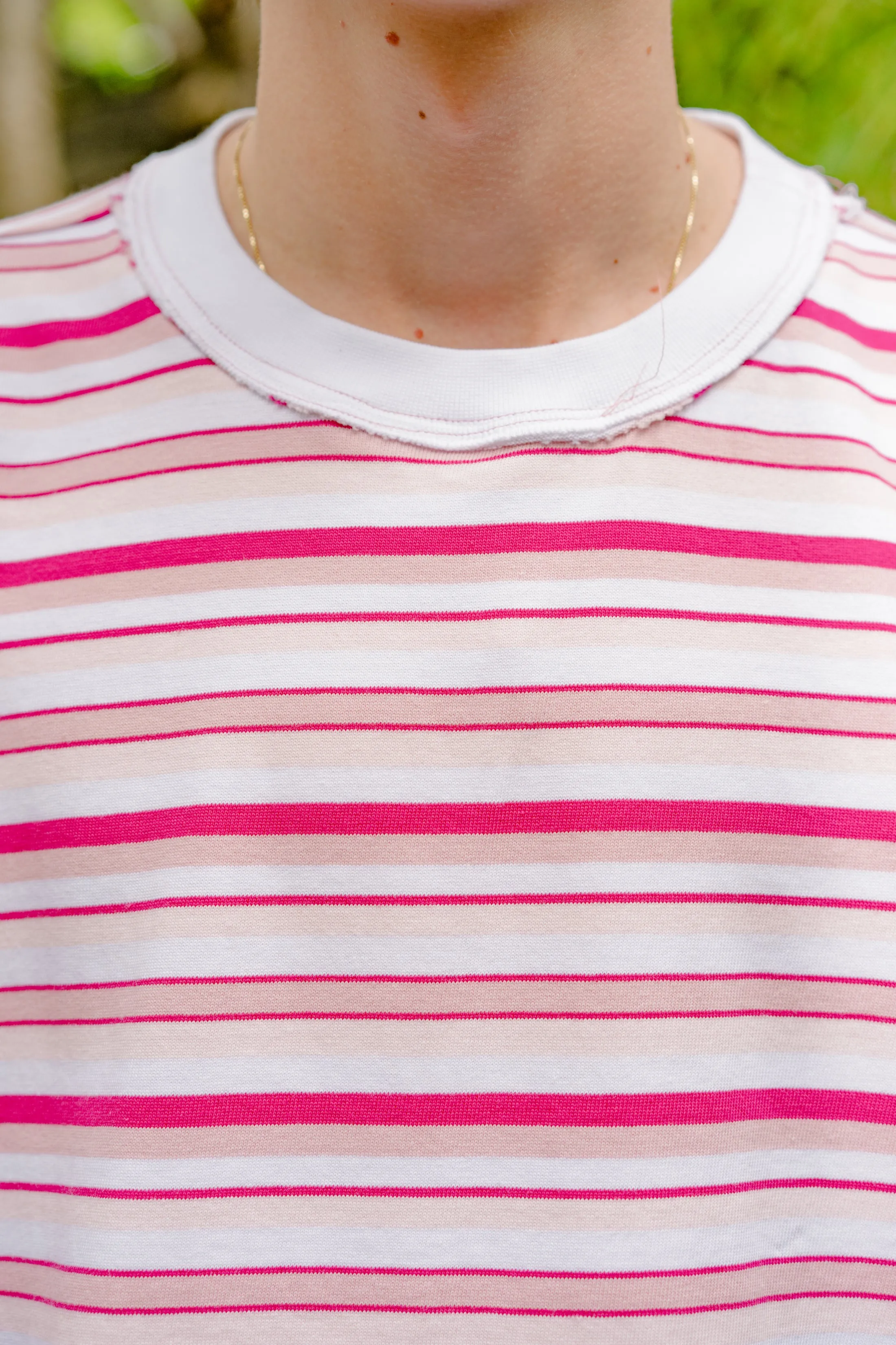 CF.19.01.02.01 NORMAL TEE HEAVY JERSEY pink stripes sold by Camiel Fortgens product image thumbnail 2