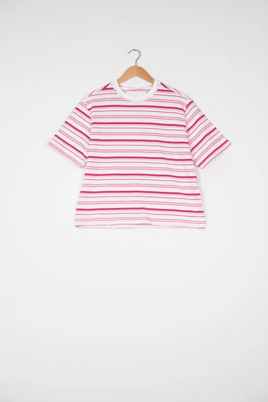 CF.19.01.02.01 NORMAL TEE HEAVY JERSEY pink stripes made by Camiel Fortgens
