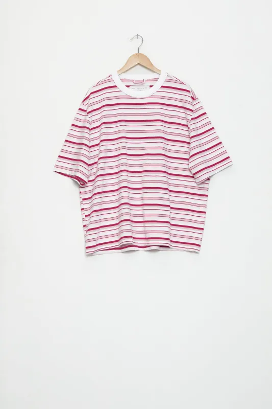 CF.19.01.01.01 BIG TEE HEAVY JERSEY pink stripes made by Camiel Fortgens