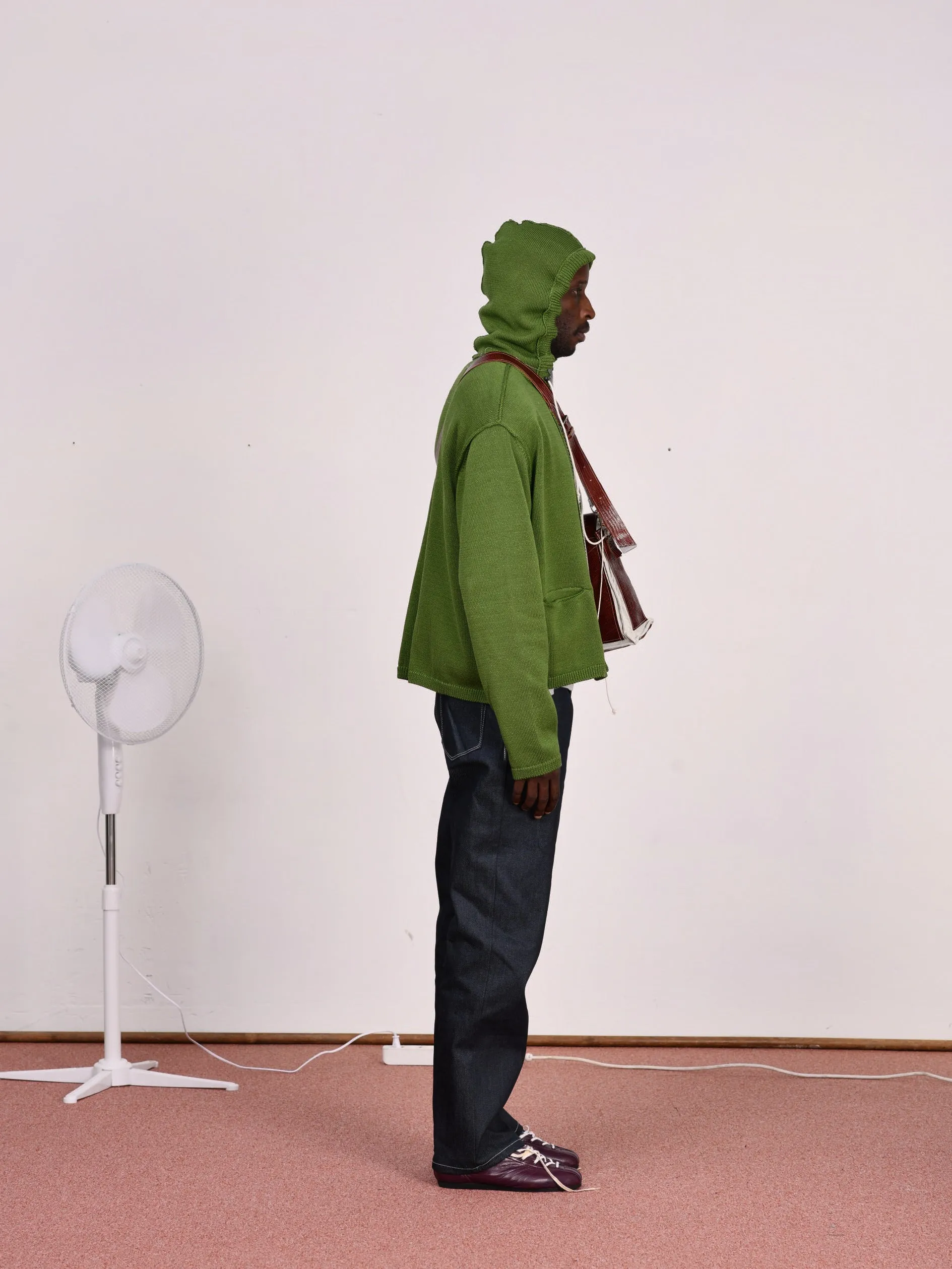 CF.23.03.02.01 KNITTED HOODIE cotton jersey vintage green sold by Camiel Fortgens product image thumbnail 4