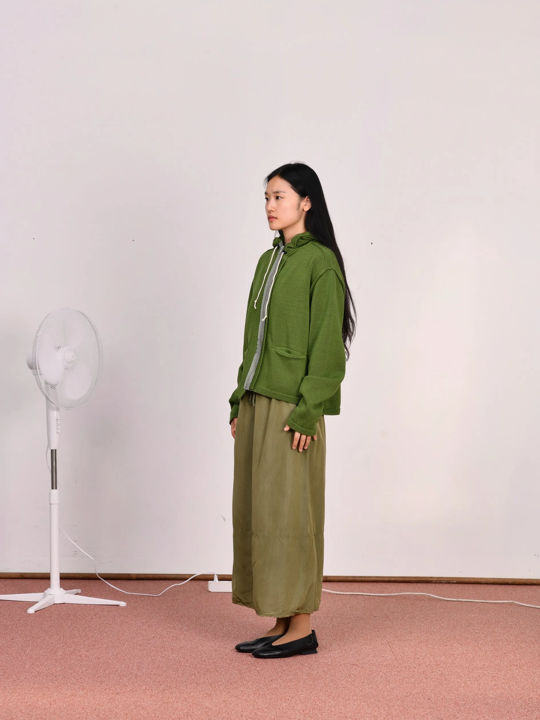 CF.23.03.02.01 KNITTED HOODIE cotton jersey vintage green sold by Camiel Fortgens product image thumbnail 2
