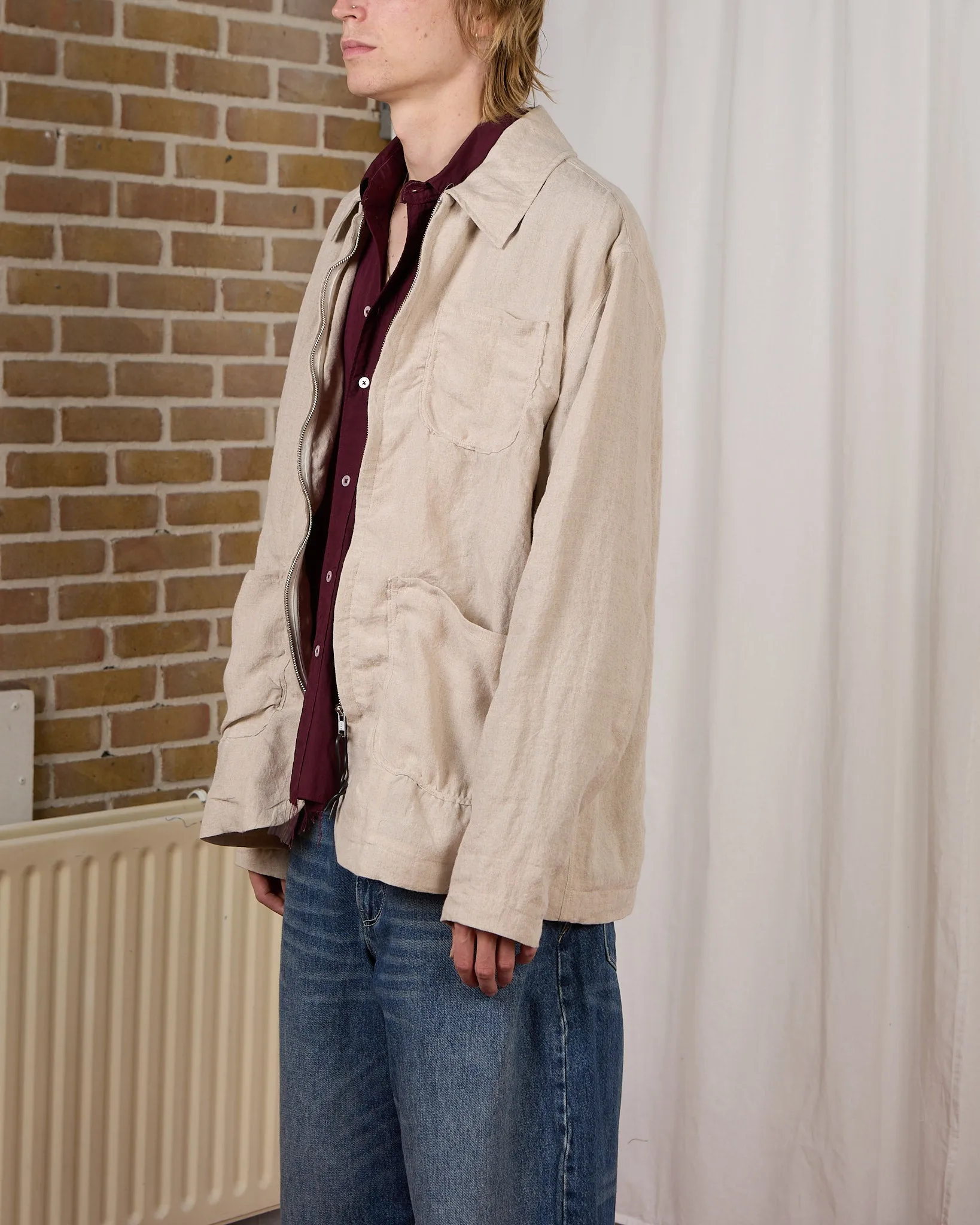 CF.23.09.03.02 CHORE JACKET medium weight linen sand sold by Camiel Fortgens product image thumbnail 5