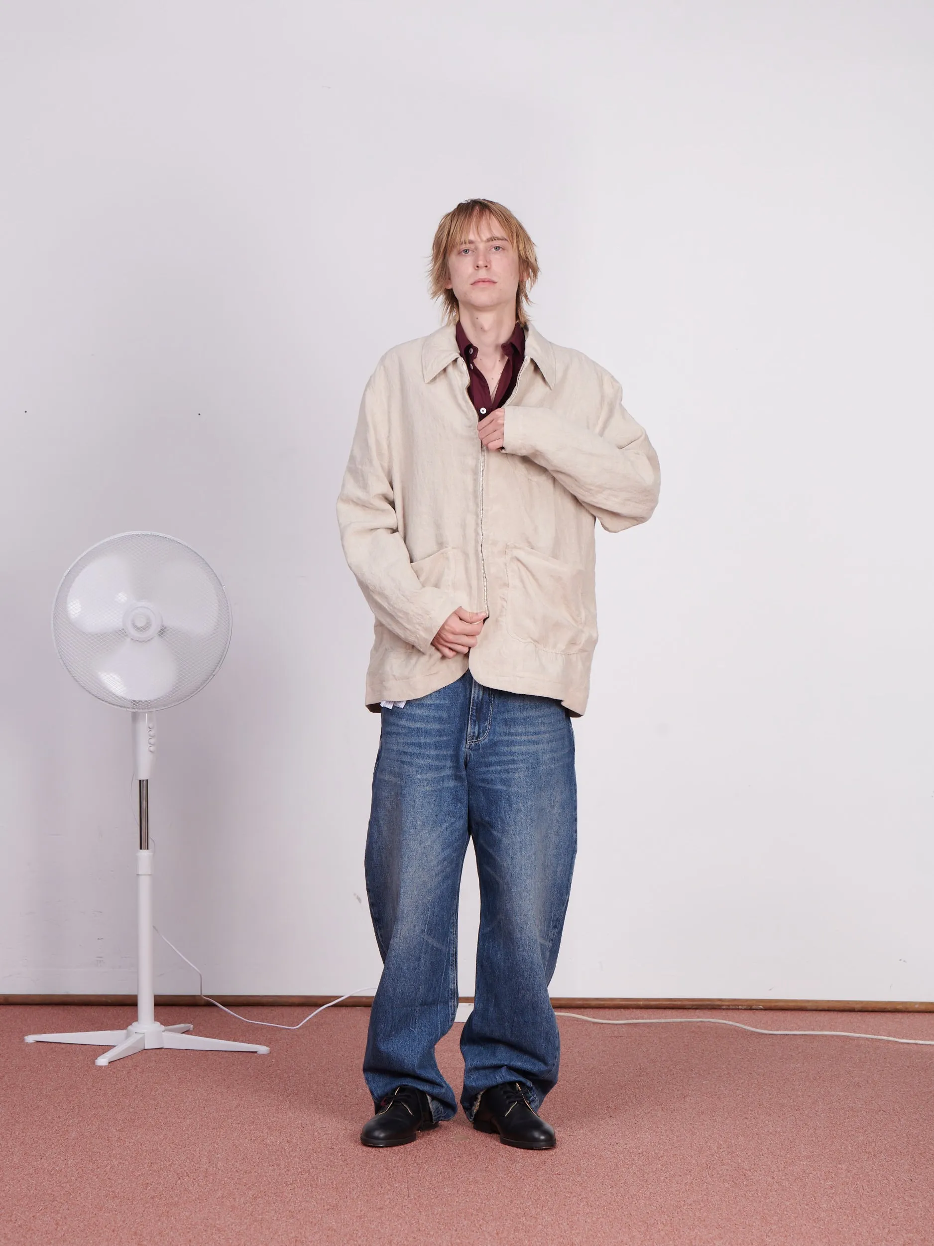 CF.23.09.03.02 CHORE JACKET medium weight linen sand sold by Camiel Fortgens product image thumbnail 3