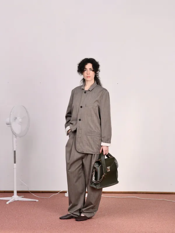 CF.23.06.03.01 SUIT PANTS tropical wool brown melange made by Camiel Fortgens