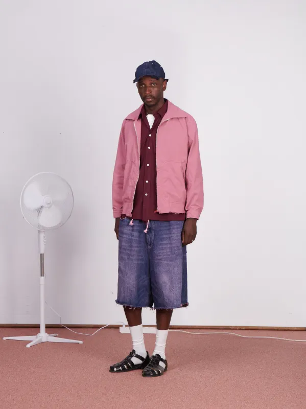 CF.23.15.04.01 BIG SHORTS washed denim blue/pink overdye made by Camiel Fortgens