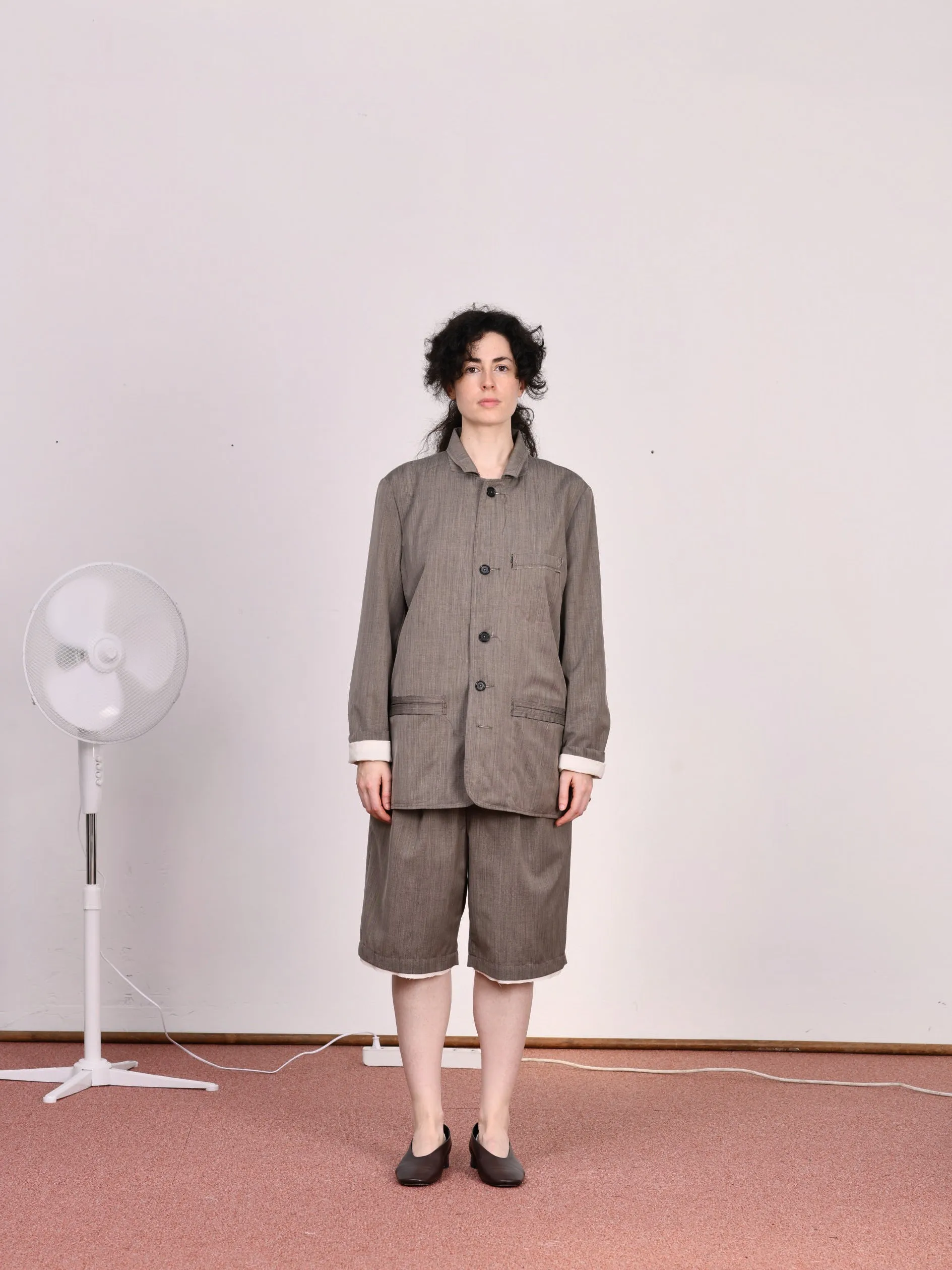 CF.23.13.04.01 SUIT PANTS SHORTS tropical wool brown melange sold by Camiel Fortgens product image thumbnail 2