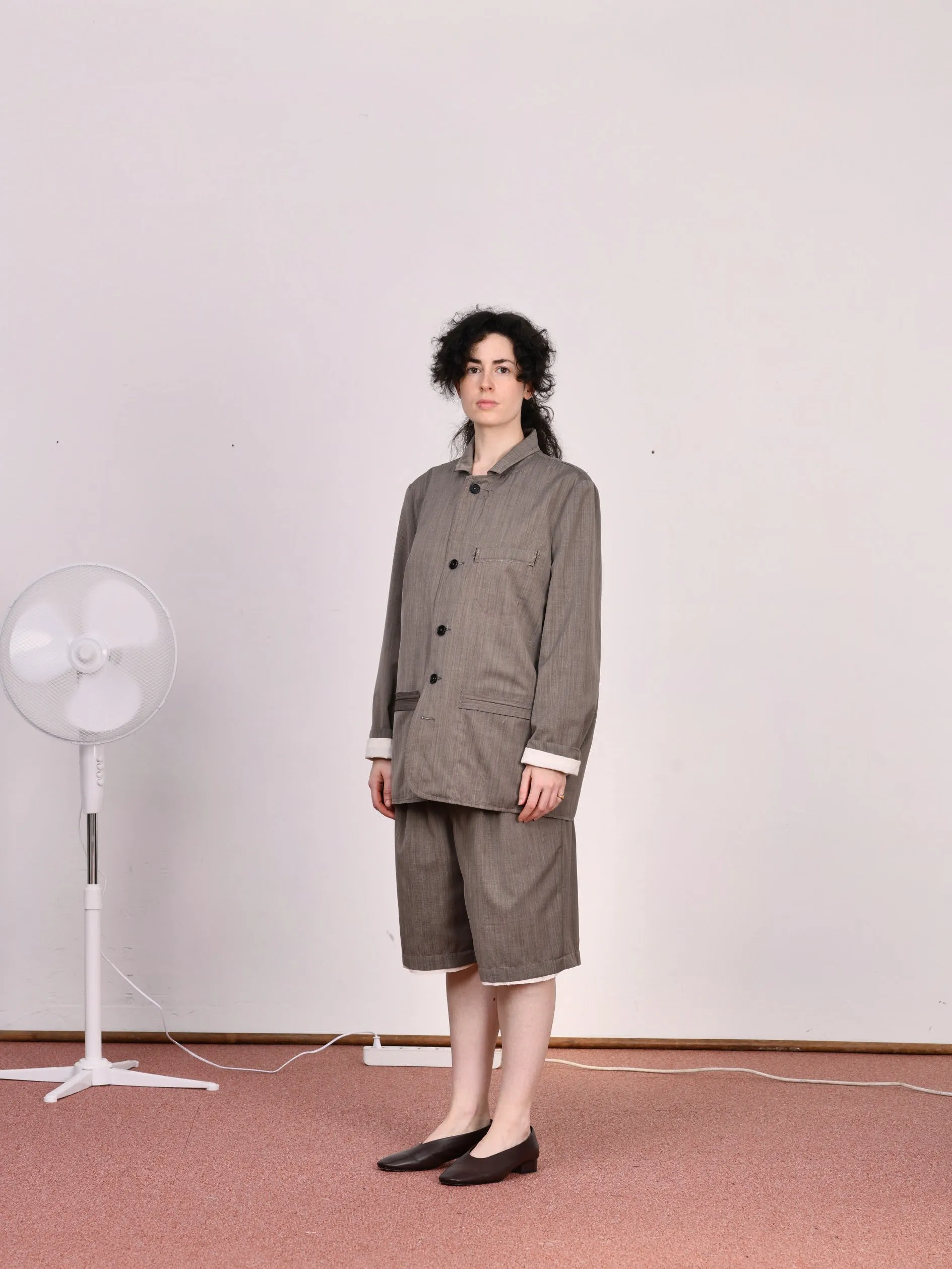 CF.23.13.04.01 SUIT PANTS SHORTS tropical wool brown melange sold by Camiel Fortgens product image thumbnail 4