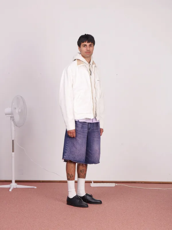 CF.23.10.03.01 WORKER JACKET heavy canvas lily white made by Camiel Fortgens