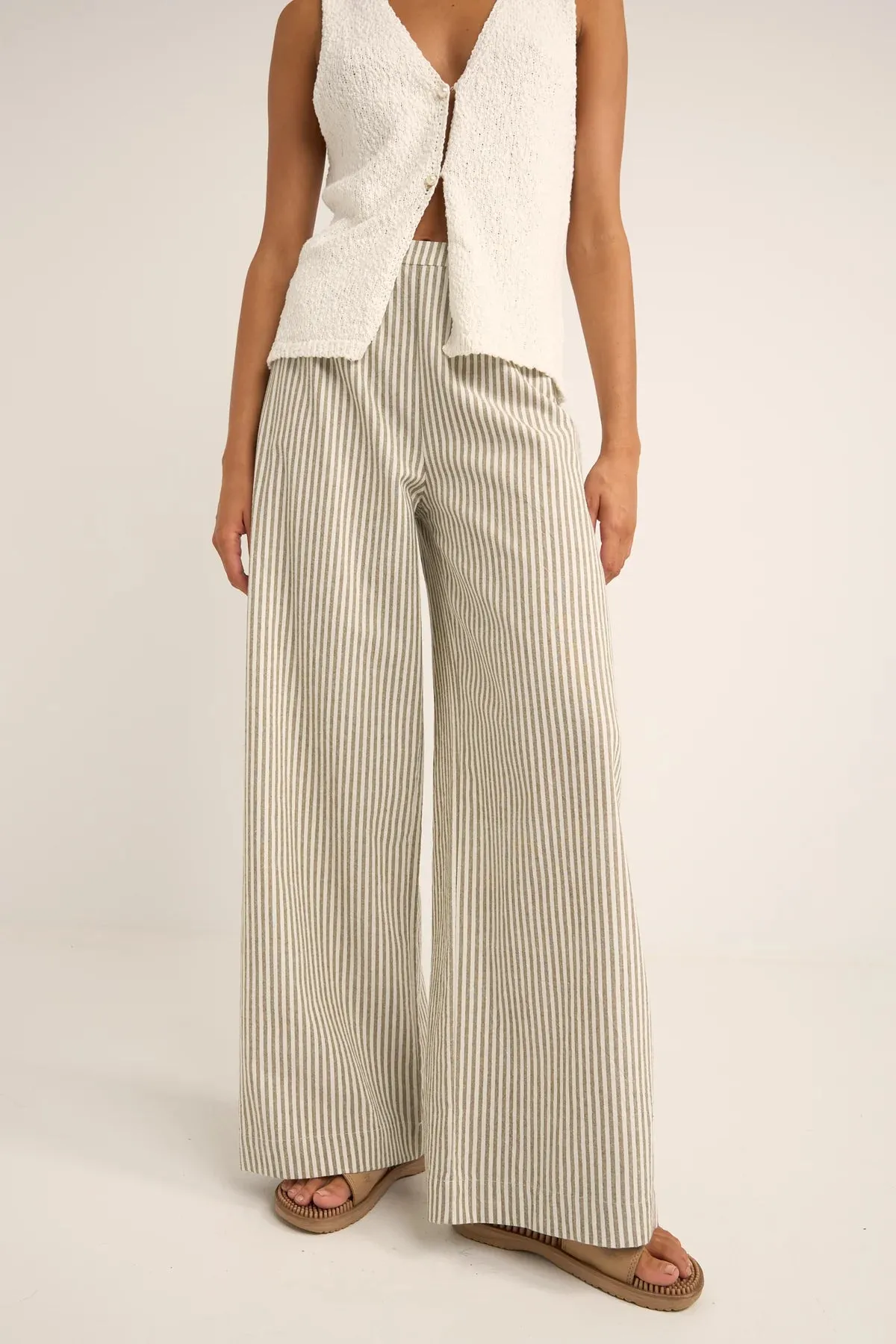 Rhythm Valley Stripe Wide Leg Pant sold by JUNE SWIMWEAR