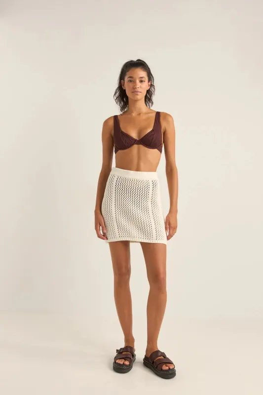 Rhythm Seashell Knit Mini Skirt sold by JUNE SWIMWEAR