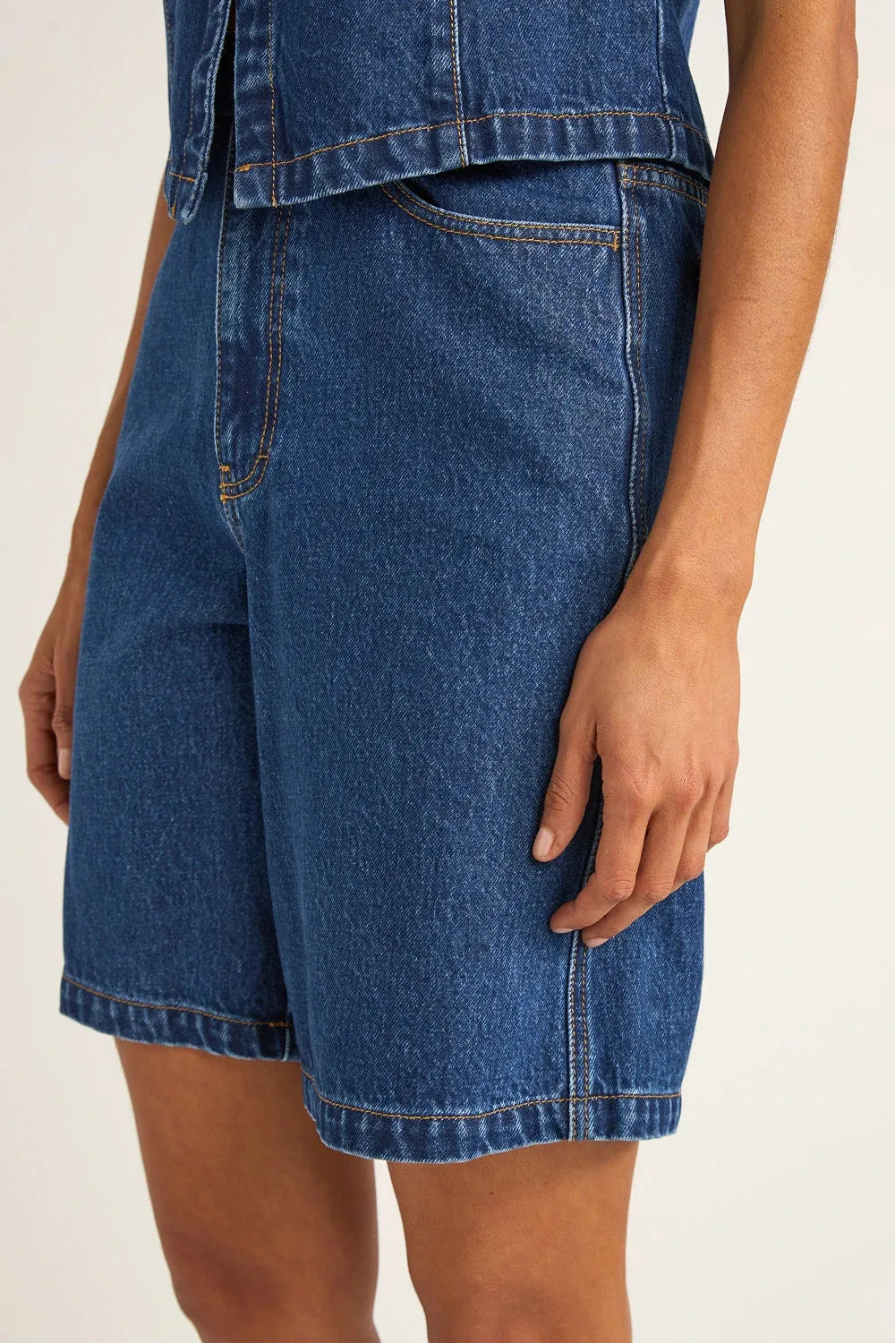 Rhythm Gia Denim Jorts sold by JUNE SWIMWEAR product image thumbnail 4