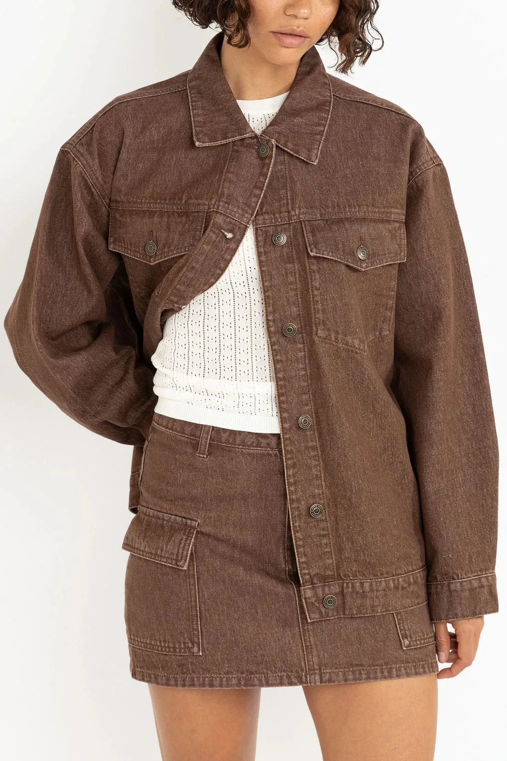 Rhythm Oversized Denim Jacket sold by JUNE SWIMWEAR