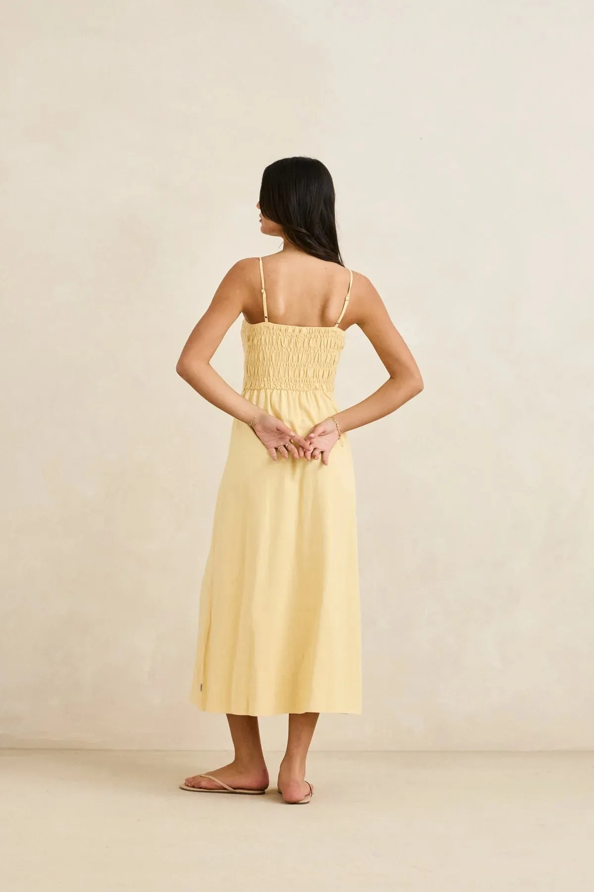 Rhythm Classic Shirred Midi Dress sold by JUNE SWIMWEAR product image thumbnail 3
