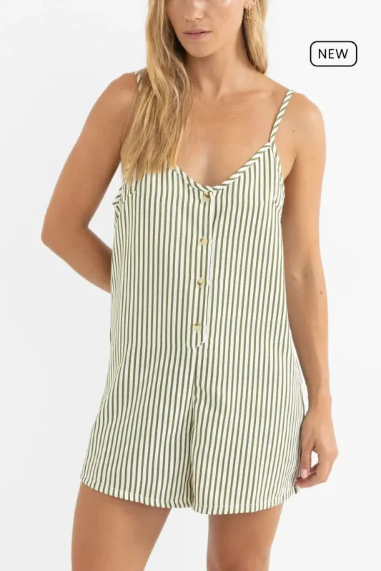 Rhythm Cove Stripe Adjustable Romper sold by JUNE SWIMWEAR