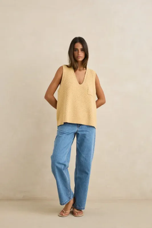 Rhythm Archer Knit Vest made by Rhythm.