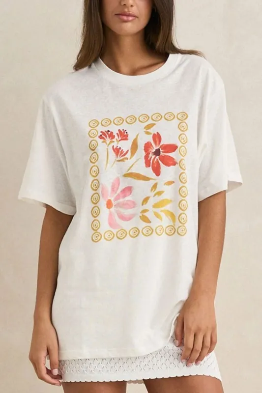 Rhythm Wildflower Oversized T-Shirt made by Rhythm.