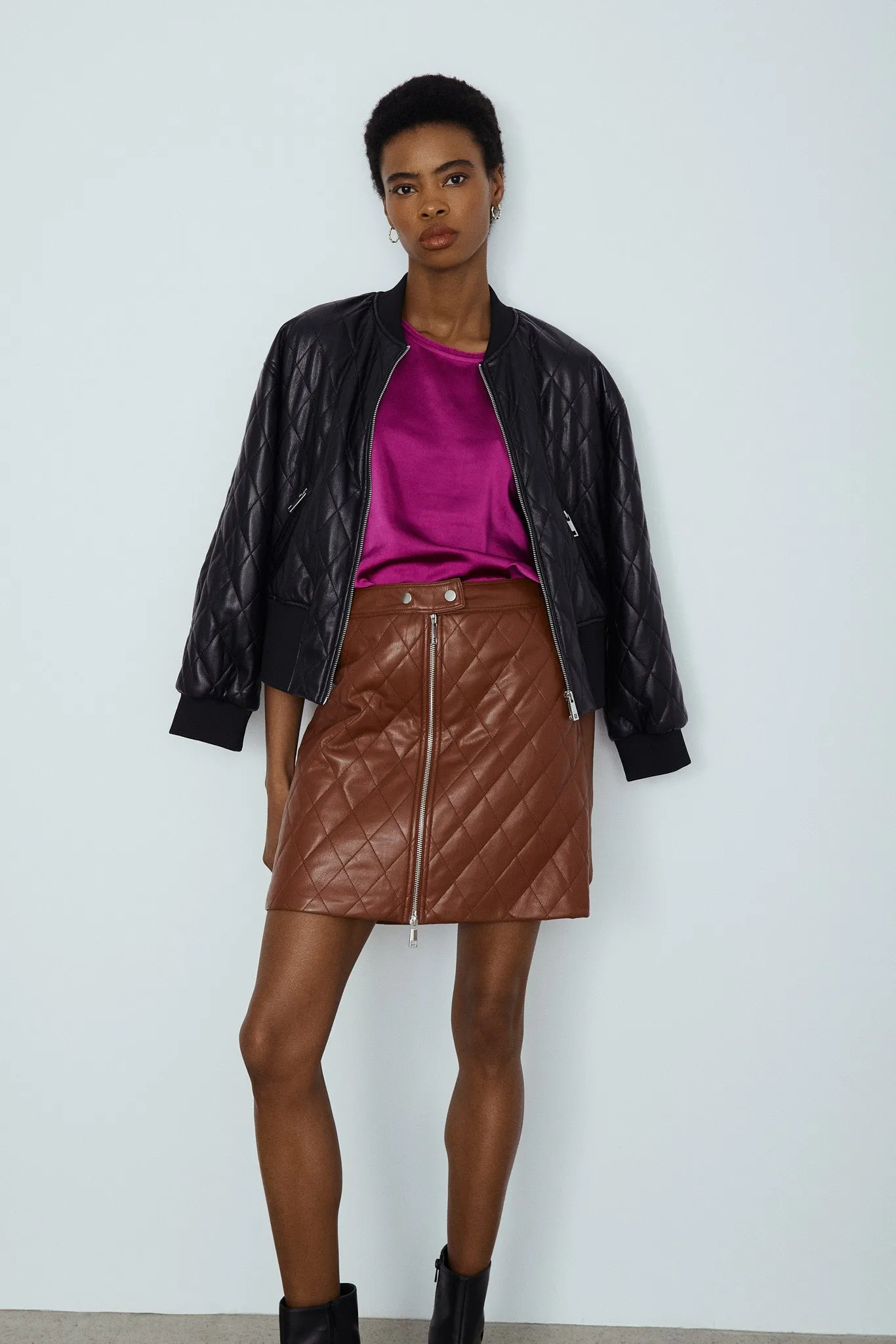 Pia faux leather bomber jacket sold by MELISSA NEPTON