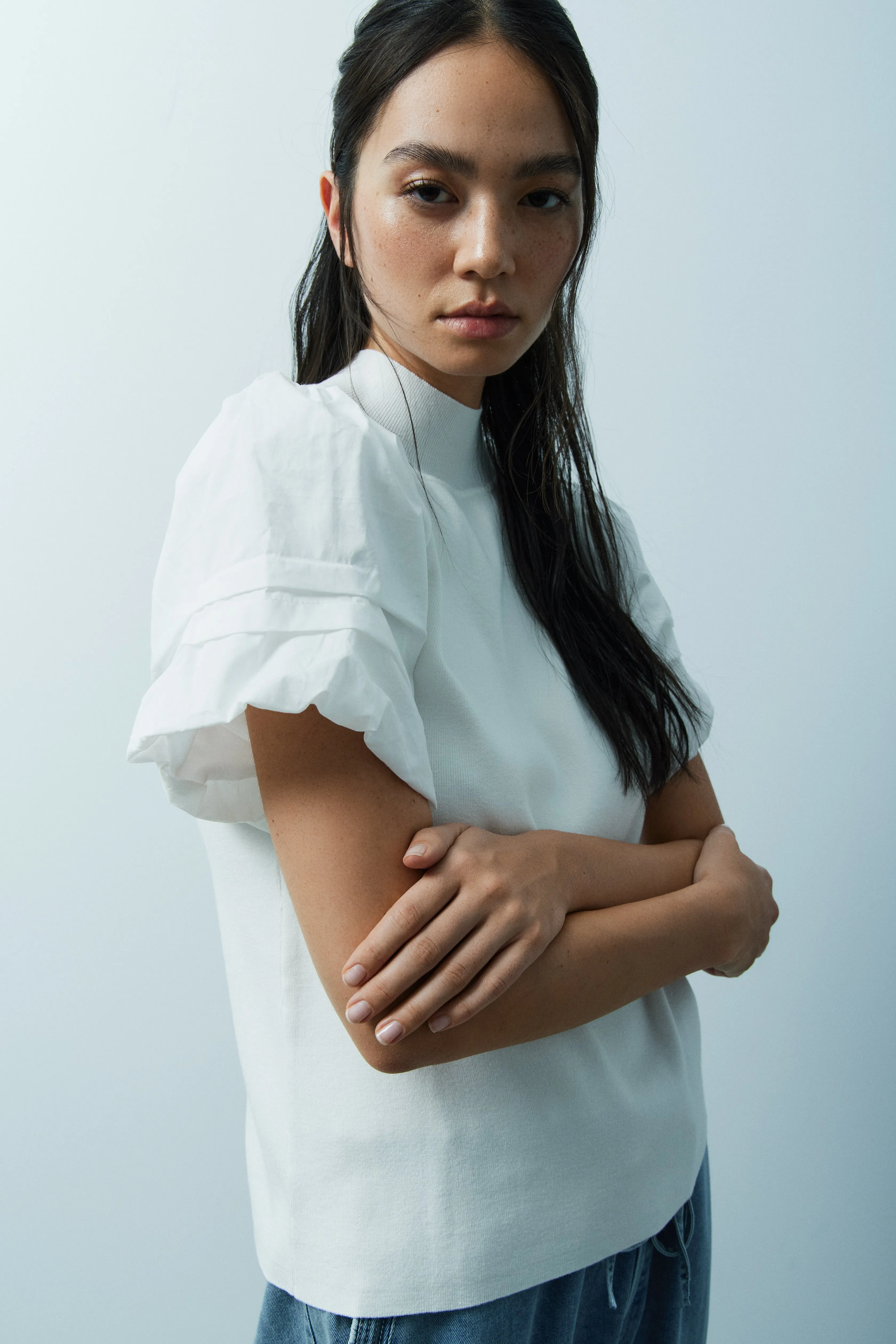 Mollie mixed media top sold by MELISSA NEPTON product image thumbnail 3