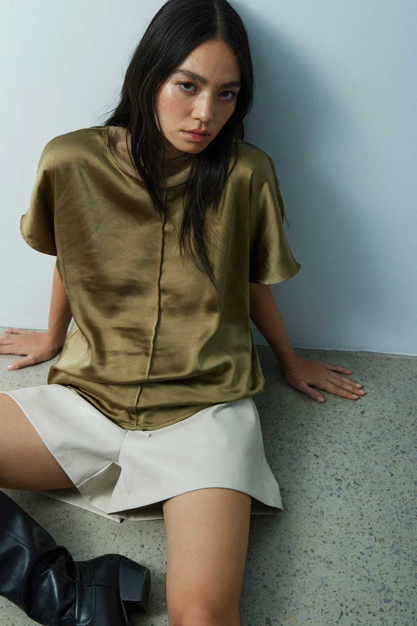 Janis satin tee sold by MELISSA NEPTON product image thumbnail 3