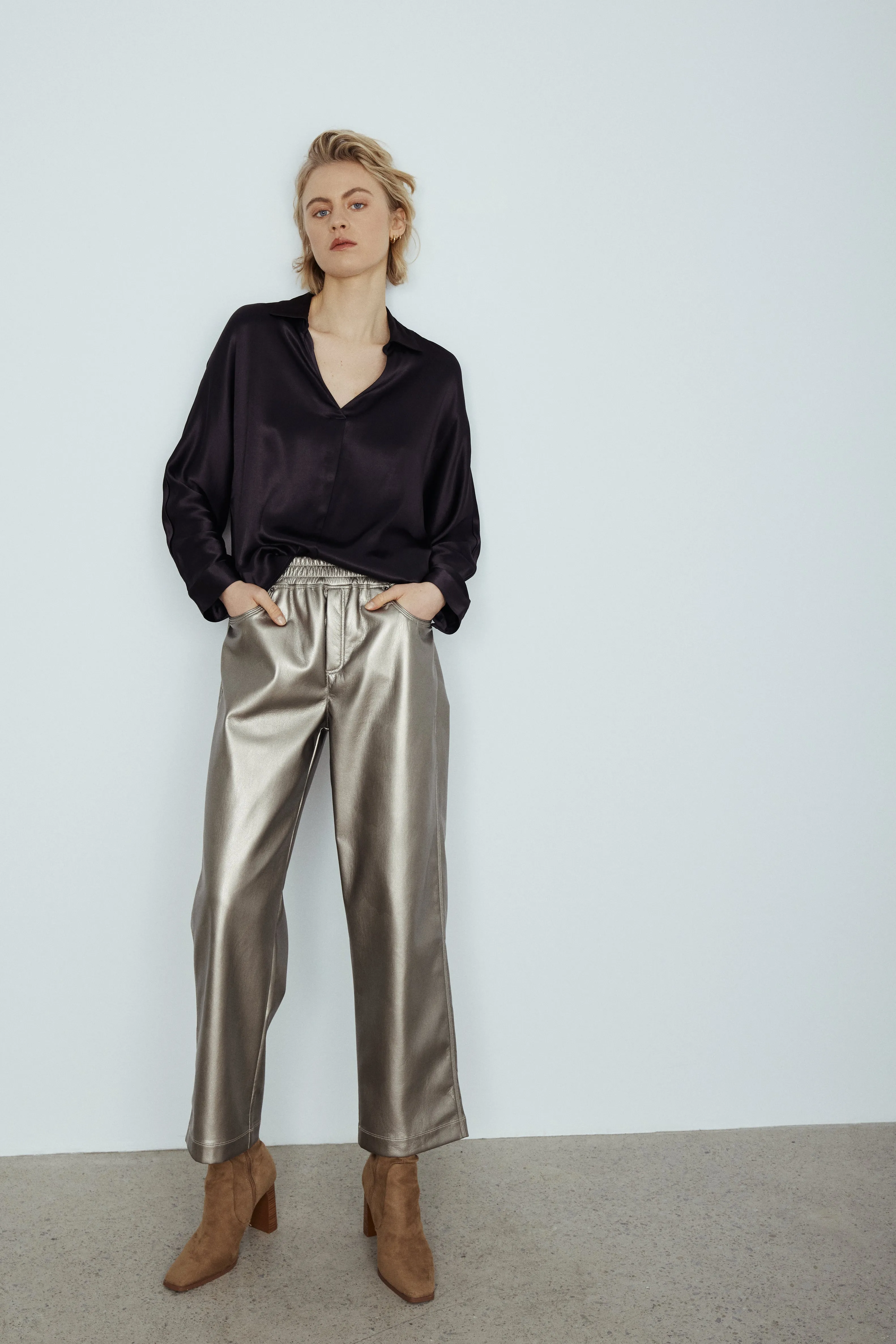 Harlow faux leather pants sold by MELISSA NEPTON