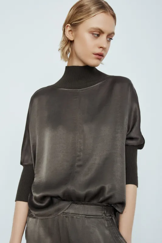 Fynn mixed media top sold by MELISSA NEPTON