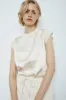 Elan mixed media satin tee sold by MELISSA NEPTON