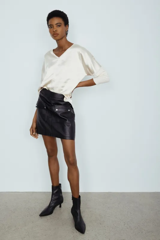 Damia faux leather skirt sold by MELISSA NEPTON