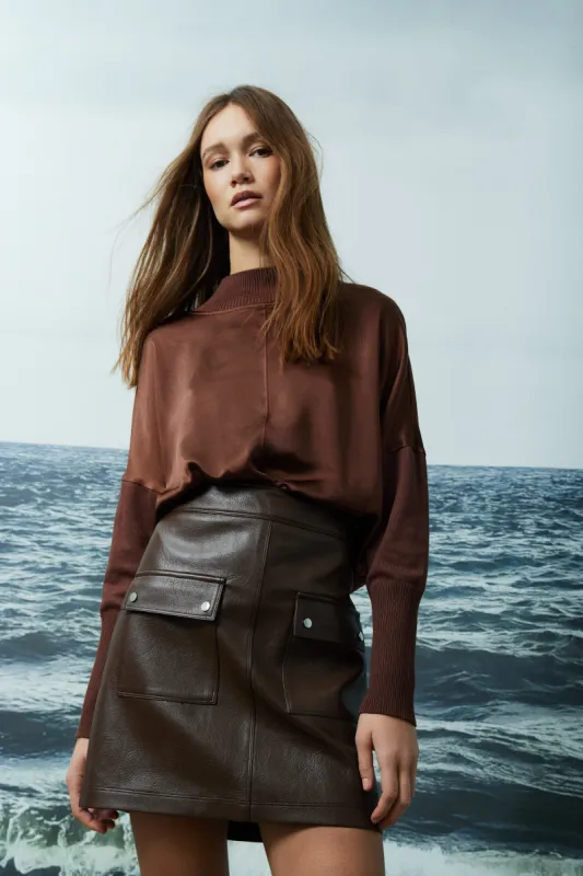Damia faux leather skirt sold by MELISSA NEPTON