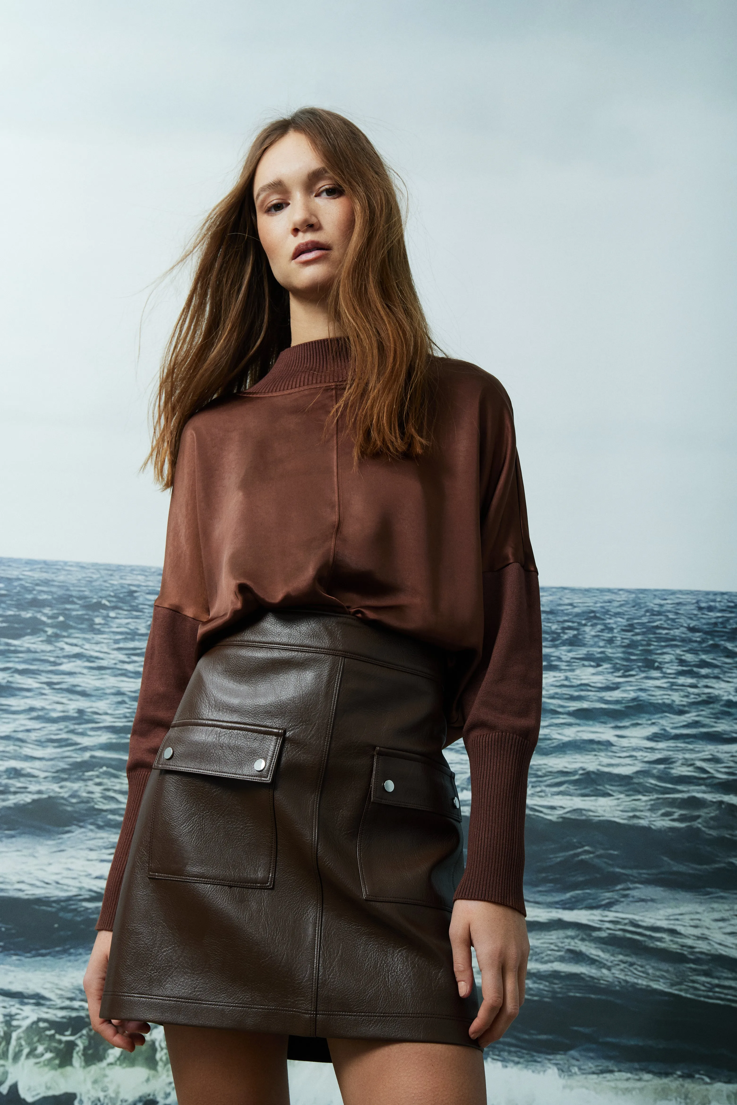 Damia faux leather skirt sold by MELISSA NEPTON product image thumbnail 2