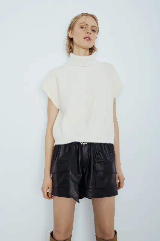 Parker faux leather shorts made by MELISSA NEPTON