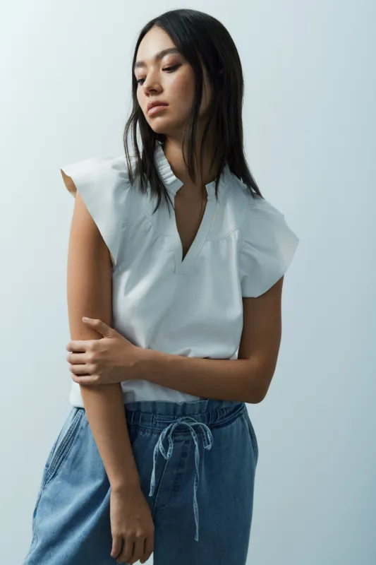 Izma faux leather top sold by MELISSA NEPTON