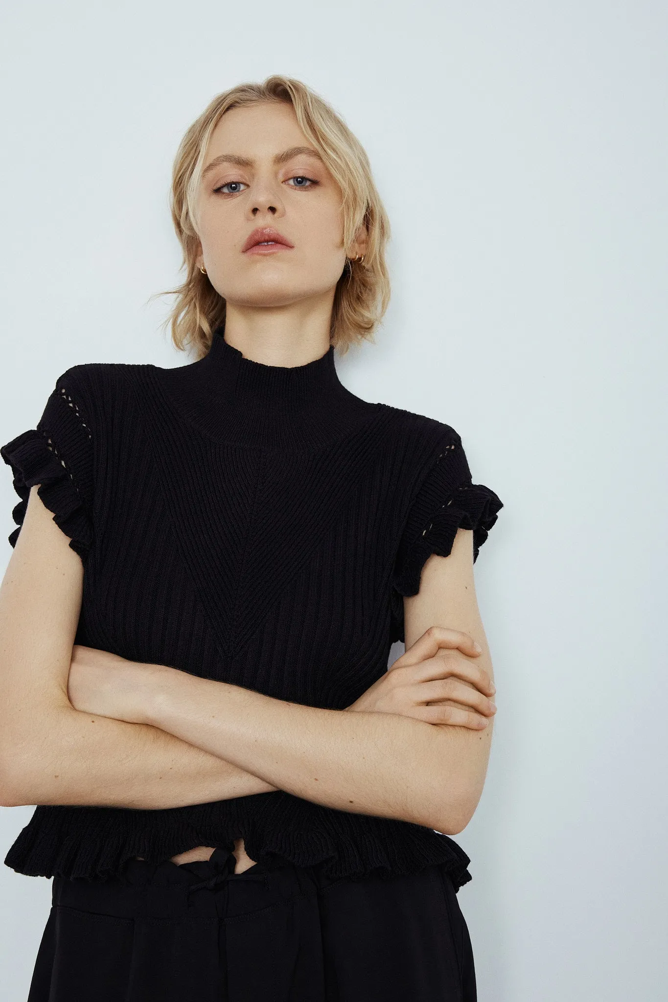 Dani mock neck knitted top sold by MELISSA NEPTON