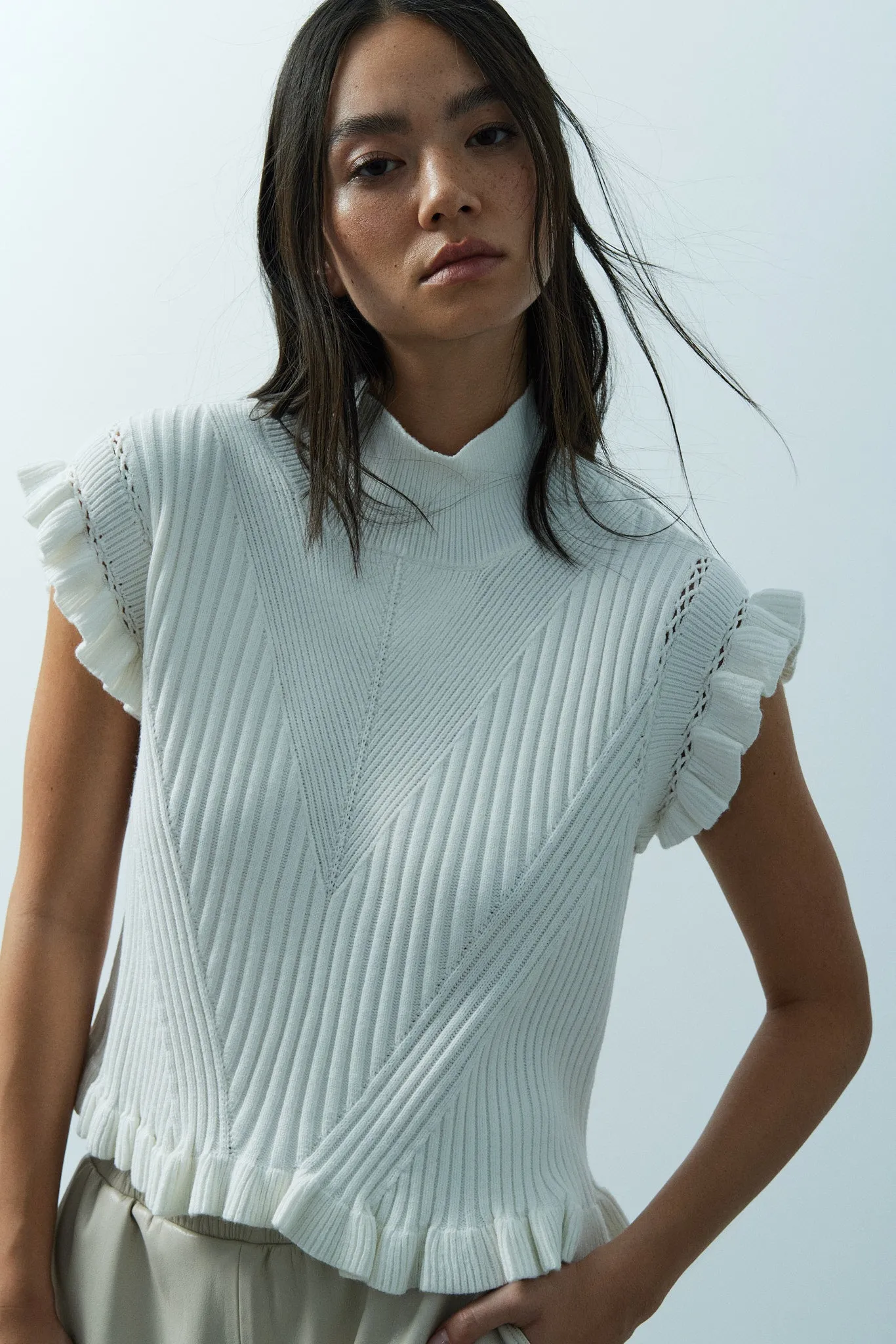 Dani mock neck knitted top sold by MELISSA NEPTON product image thumbnail 3