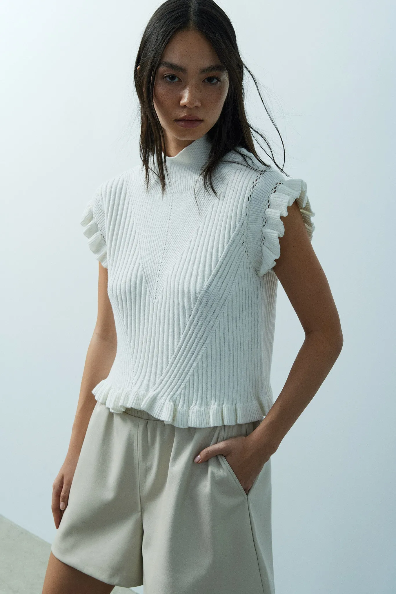 Dani mock neck knitted top sold by MELISSA NEPTON product image thumbnail 4